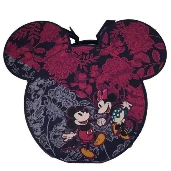 Vera Bradley Disney Mickey Minnie Mouse Cosmetic Bag Ears Carry Bag NWT - Picture 1 of 4